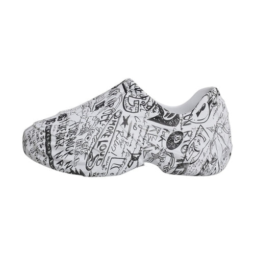 Dolce & Gabbana White Black Graffiti Daymaster Sneakers Shoes