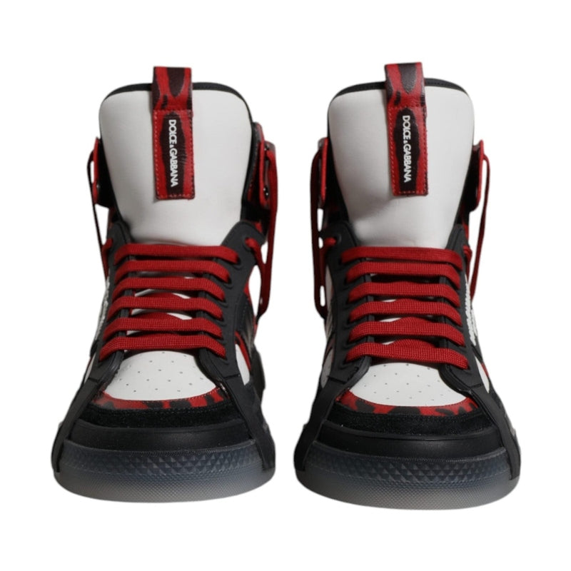 Dolce & Gabbana Multicolor Leather High Top Sneakers Shoes
