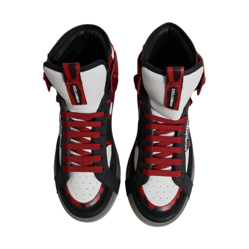 Dolce & Gabbana Multicolor Leather High Top Sneakers Shoes
