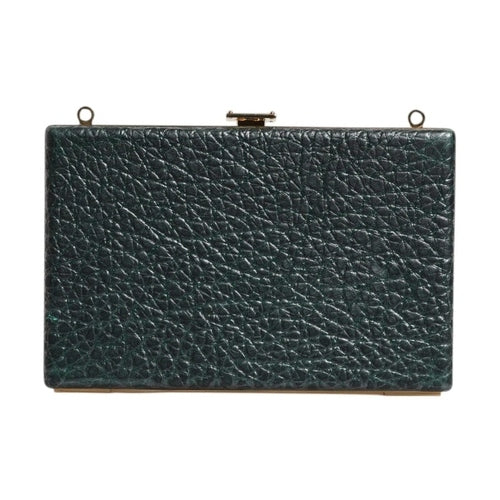 Dolce & Gabbana Black Leather Clutch Evening Crossbody Bag