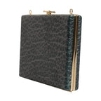 Dolce & Gabbana Black Leather Clutch Evening Crossbody Bag