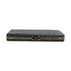 Dolce & Gabbana Black Leather Clutch Evening Crossbody Bag