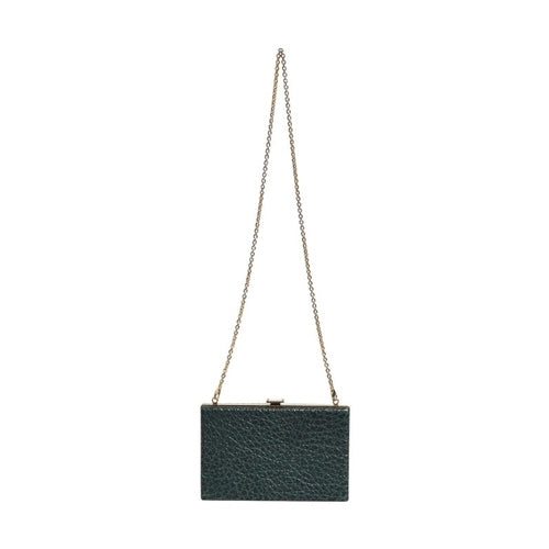 Dolce & Gabbana Black Leather Clutch Evening Crossbody Bag