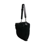 Dolce & Gabbana Black Cashmere Knitted Leather Shoulder Bag