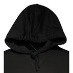Dolce & Gabbana Black Cotton Hooded DG Shield Pullover Sweater