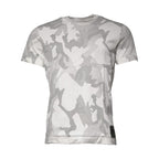 Dolce & Gabbana White Gray Camouflage Cotton Crew Neck T-shirt