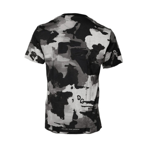 Dolce & Gabbana Multicolor Camouflage Crew Neck T-shirt