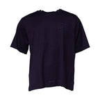 Dolce & Gabbana Navy Blue DG Logo Cotton Crew Neck T-shirt