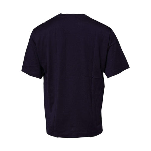 Dolce & Gabbana Navy Blue DG Logo Cotton Crew Neck T-shirt