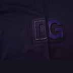 Dolce & Gabbana Navy Blue DG Logo Cotton Crew Neck T-shirt