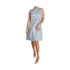 Dolce & Gabbana Light Blue Silver Shift Gown Dress