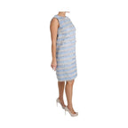 Dolce & Gabbana Light Blue Silver Shift Gown Dress