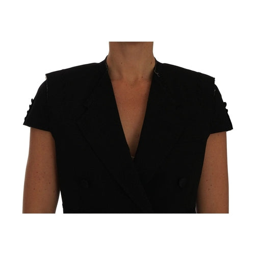 Dolce & Gabbana Black Short Croped Blazer Jacket