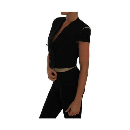 Dolce & Gabbana Black Short Croped Blazer Jacket