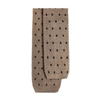 Dolce & Gabbana Beige Polka Dot Silk Adjustable Necktie Tie