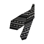 Dolce & Gabbana Black White Stripes Silk Adjustable Necktie Tie