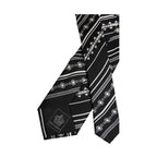 Dolce & Gabbana Black White Stripes Silk Adjustable Necktie Tie