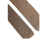 Dolce & Gabbana Brown Silk Adjustable Necktie Tie