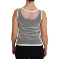 Dolce & Gabbana White Net  Transparent Sleeveless Tank Top