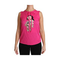 Dolce & Gabbana Pink Family Silk Tank  Mama Blouse Top Shirt