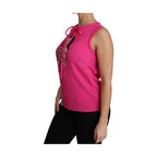 Dolce & Gabbana Pink Family Silk Tank  Mama Blouse Top Shirt