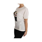 Dolce & Gabbana White Silk Stretch #dgfamily T-shirt