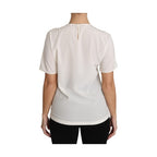 Dolce & Gabbana White Silk Stretch #dgfamily T-shirt
