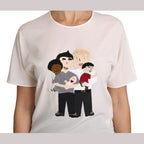 Dolce & Gabbana White Silk Stretch #dgfamily T-shirt
