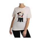 Dolce & Gabbana White Silk Stretch #dgfamily T-shirt