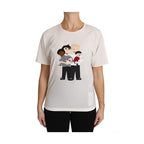 Dolce & Gabbana White Silk Stretch #dgfamily T-shirt