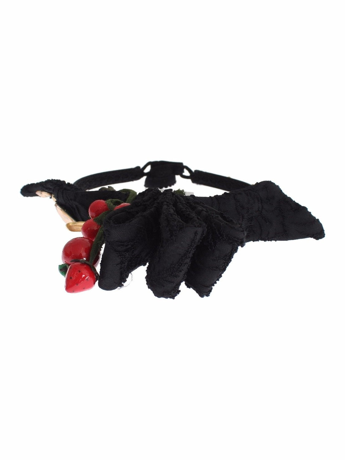 Dolce & Gabbana Diadem Headband Tiara Berry Fruit Crystal Bow Hair