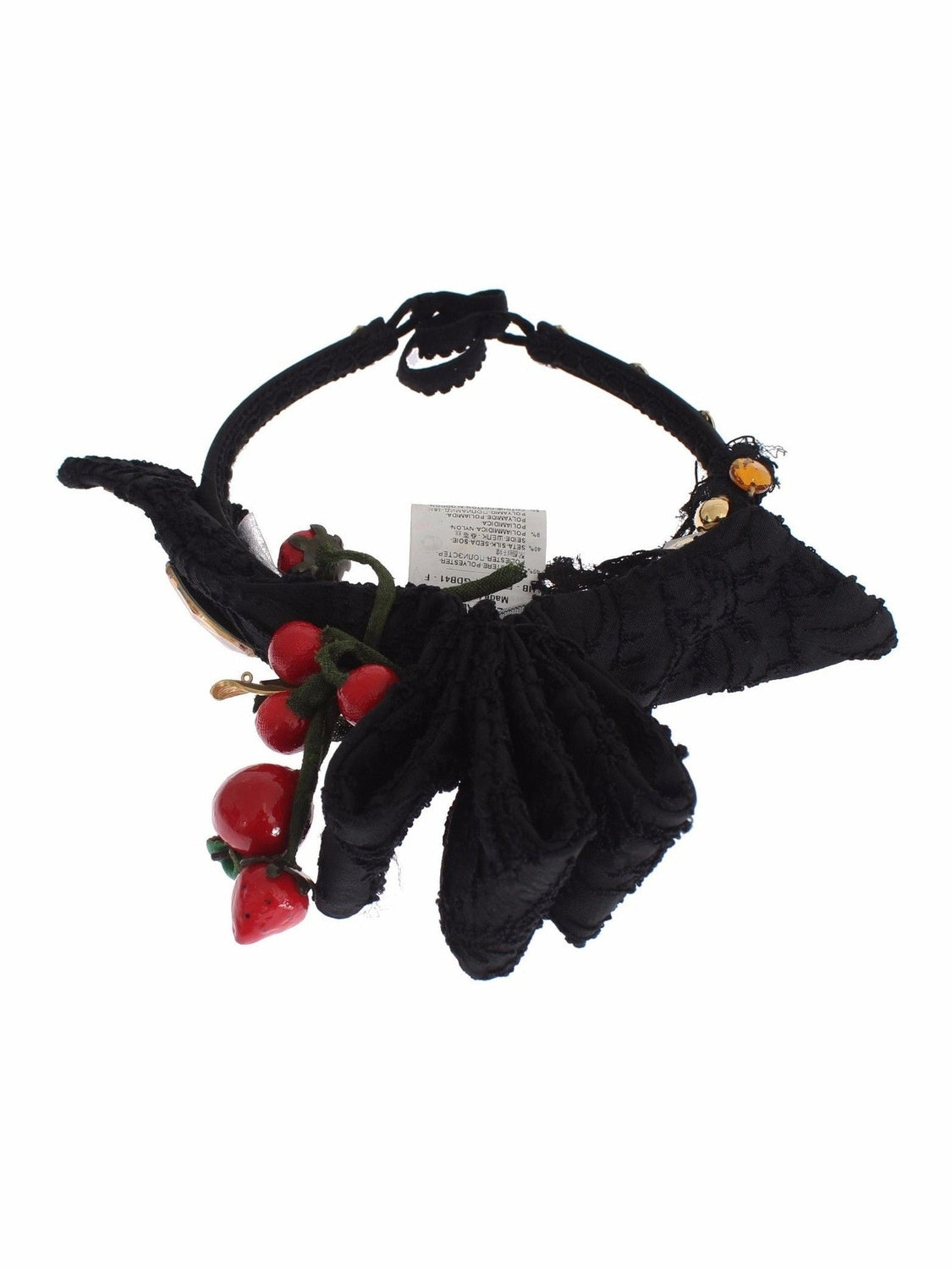Dolce & Gabbana Diadem Headband Tiara Berry Fruit Crystal Bow Hair