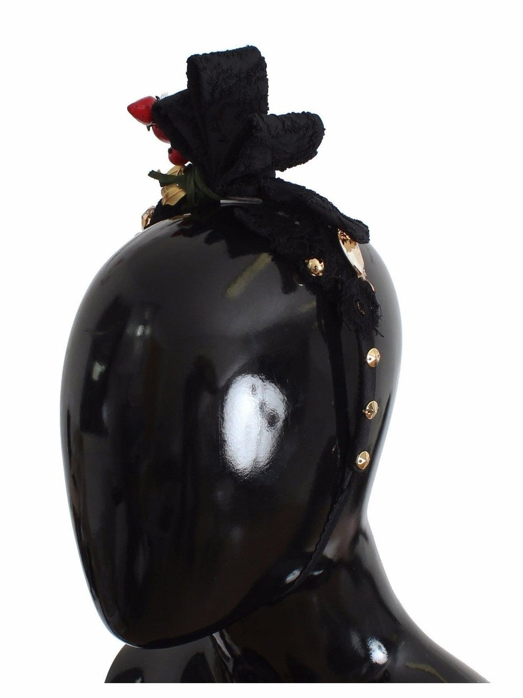 Dolce & Gabbana Diadem Headband Tiara Berry Fruit Crystal Bow Hair