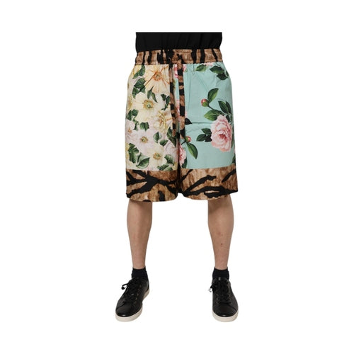 Dolce & Gabbana Multicolor Floral Print Men Bermuda Shorts