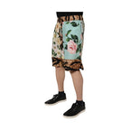 Dolce & Gabbana Multicolor Floral Print Men Bermuda Shorts