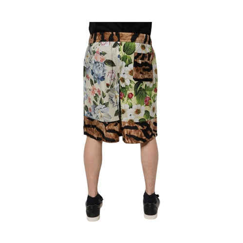 Dolce & Gabbana Multicolor Floral Print Men Bermuda Shorts