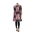 Dolce & Gabbana Pink Black Floral Brocade Trenchcoat Jacket