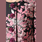 Dolce & Gabbana Pink Black Floral Brocade Trenchcoat Jacket