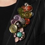 Dolce & Gabbana Multicolor Patchwork Embellished Coat Jacket