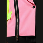 Dolce & Gabbana Multicolor Patchwork Embellished Coat Jacket