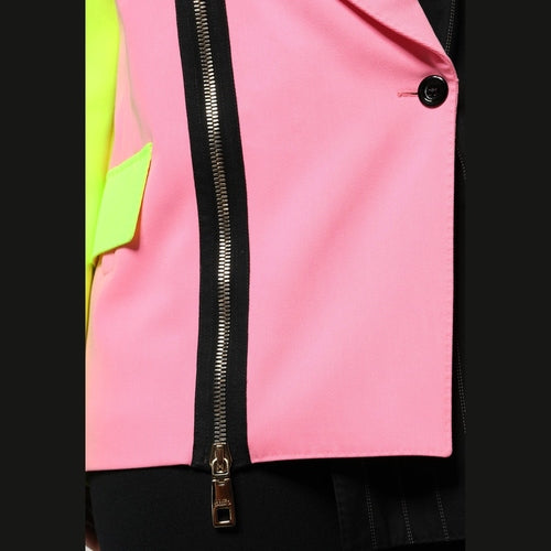 Dolce & Gabbana Multicolor Patchwork Embellished Coat Jacket
