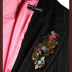 Dolce & Gabbana Multicolor Patchwork Embellished Coat Jacket