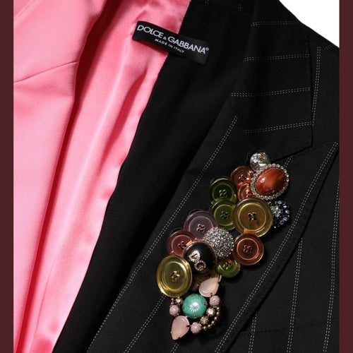 Dolce & Gabbana Multicolor Patchwork Embellished Coat Jacket