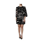 Dolce & Gabbana Black White Zebra A-line Sheath Mini Dress