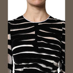 Dolce & Gabbana Black White Zebra A-line Sheath Mini Dress