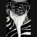 Black White Zebra A-line Sheath Mini Dress