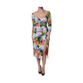 Multicolor Floral Side Slit Midi Dress