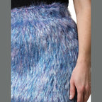 Dolce & Gabbana Multicolor Plush High Waist Mini Skirt