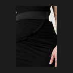 Dolce & Gabbana Black Mermaid Cut High Waist Midi Skirt