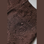 Dolce & Gabbana Brown Floral Brocade Mid Waist Mini Short